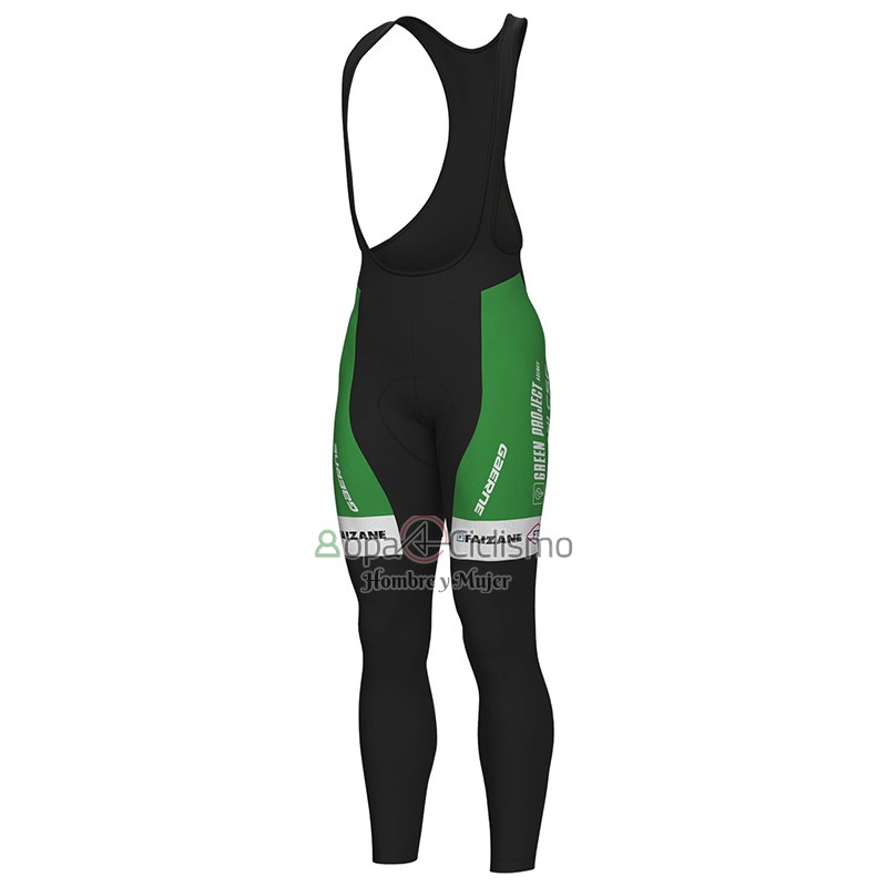 Verde Project Bardiani Csf Faizane Ropa Ciclismo Culotte Largo 2023 Hombre Mangas Largas Verde
